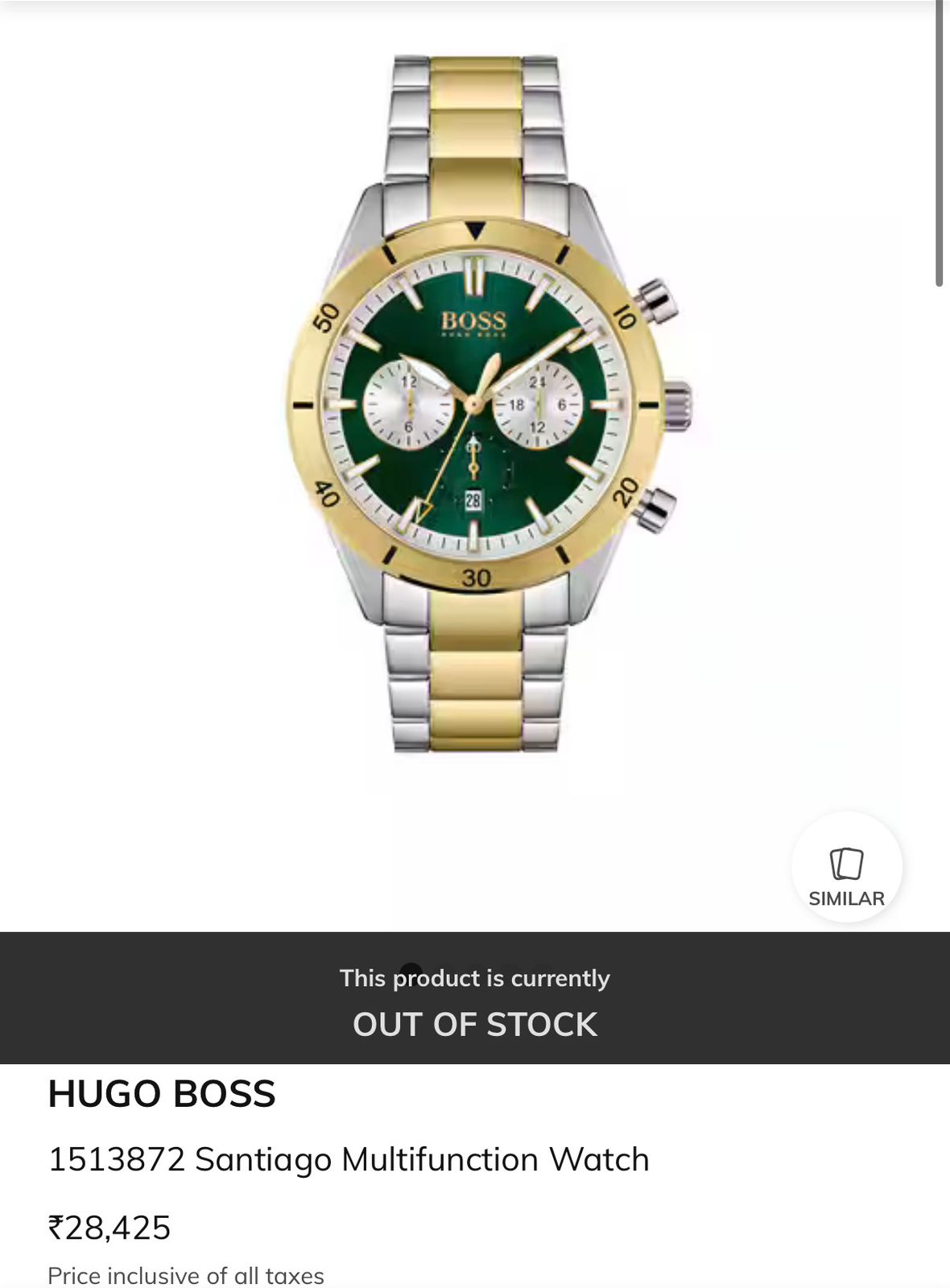Boss Centre Court Two Tone Chronograph