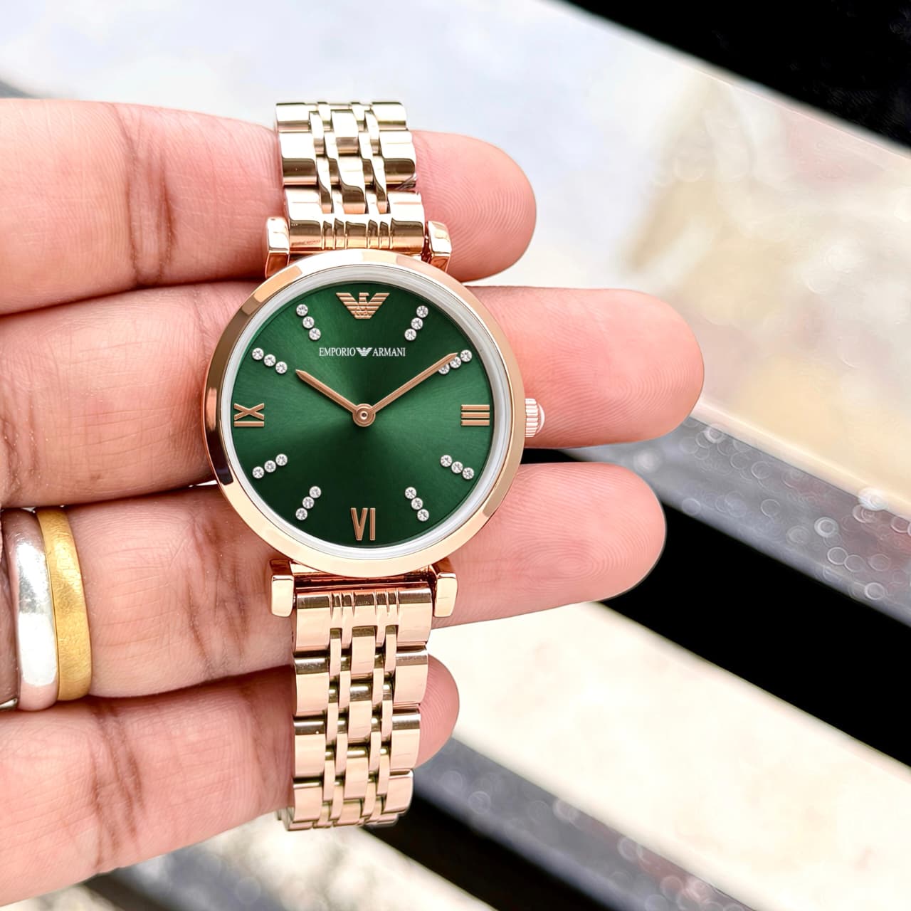 Emporio Armani Slim Green Diamond Dial