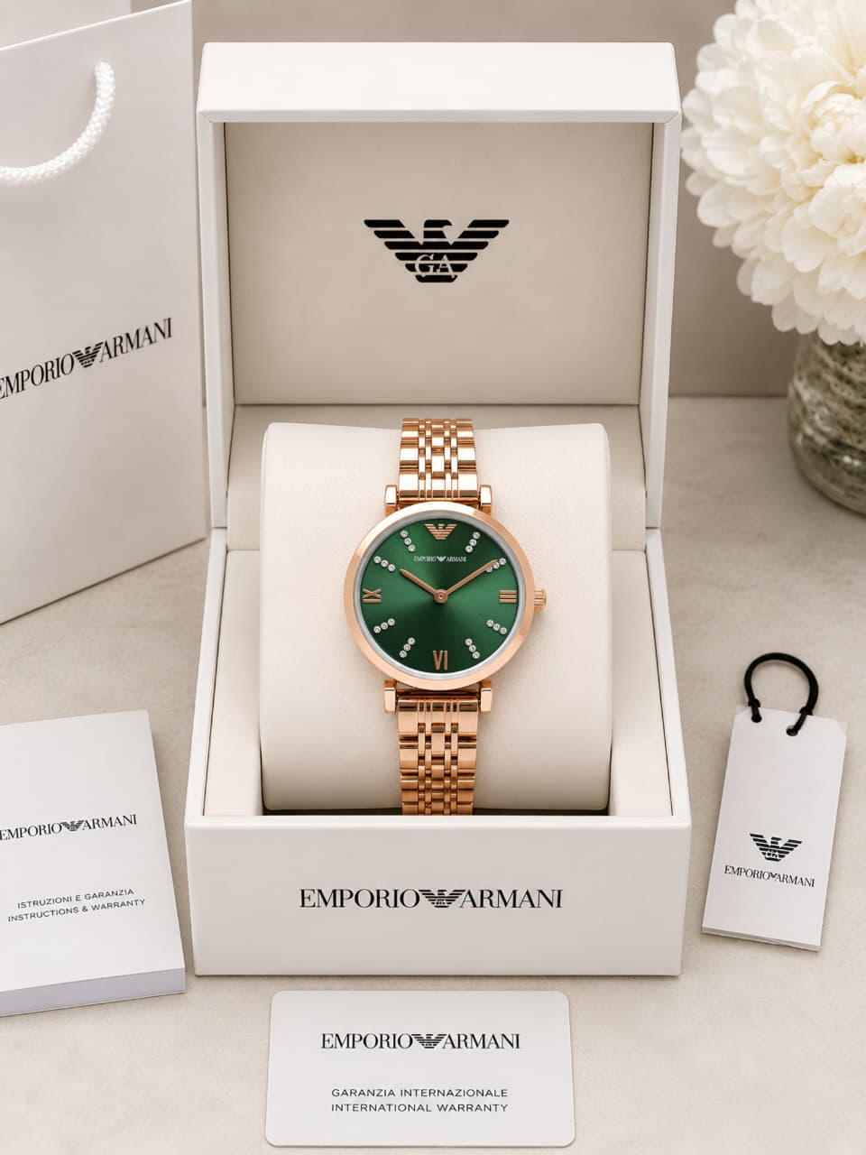 Emporio Armani Slim Green Diamond Dial