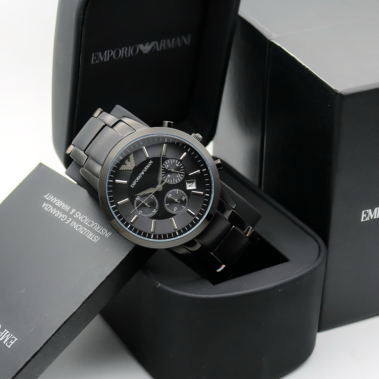Emporio Armani Renato Black Chronograph