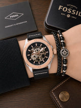 Fossil Modern Machine Black Rose Gold Automatic