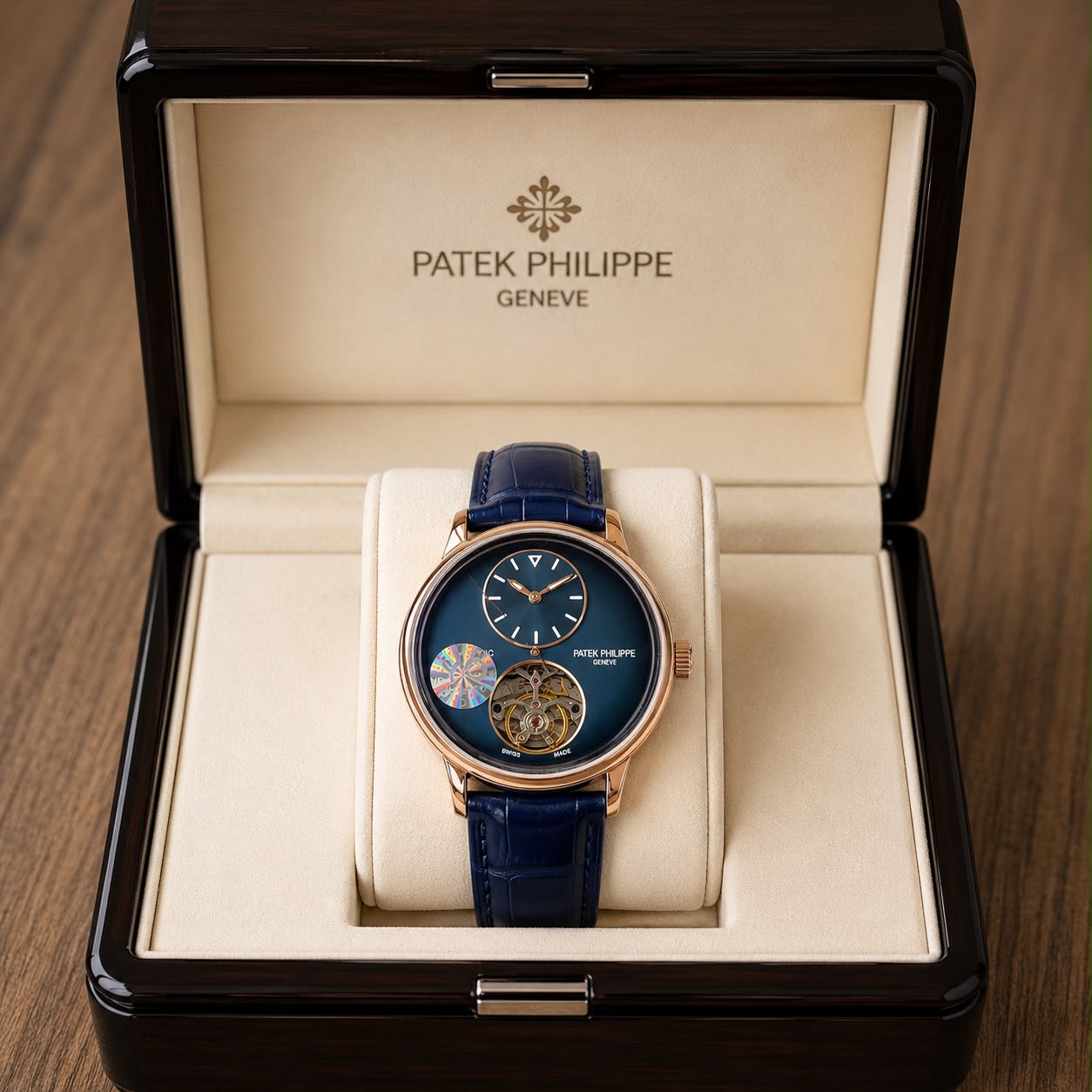 Patek Philippe Blue Dial Open Heart