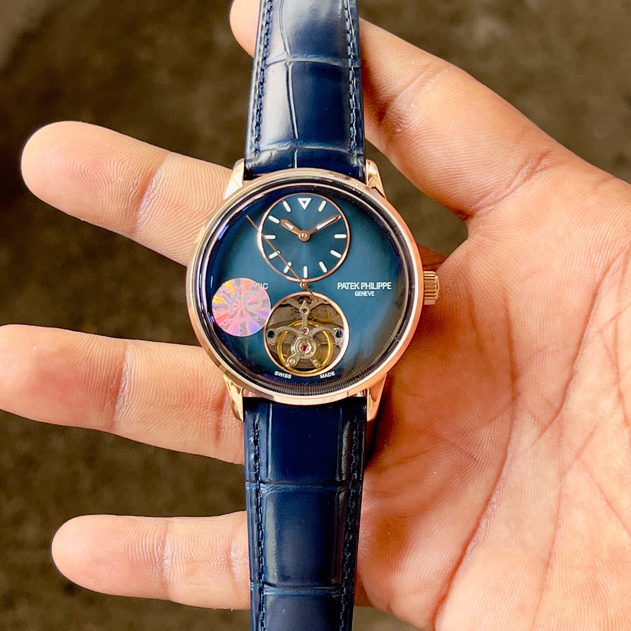 Patek Philippe Blue Dial Open Heart