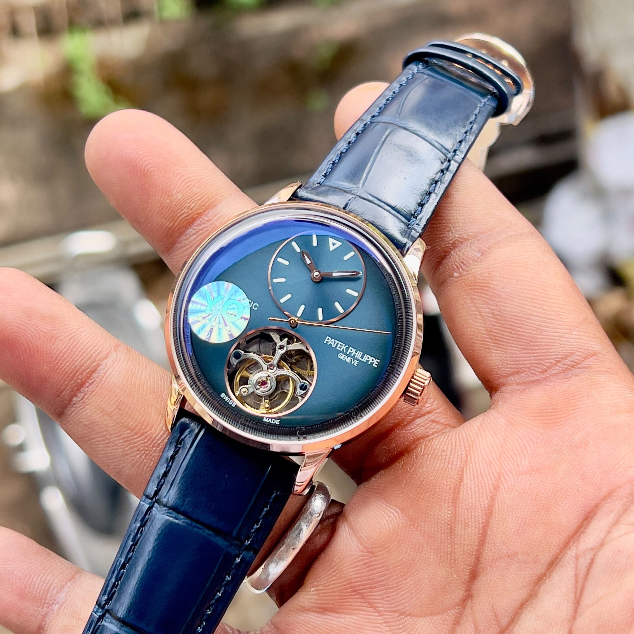 Patek Philippe Blue Dial Open Heart