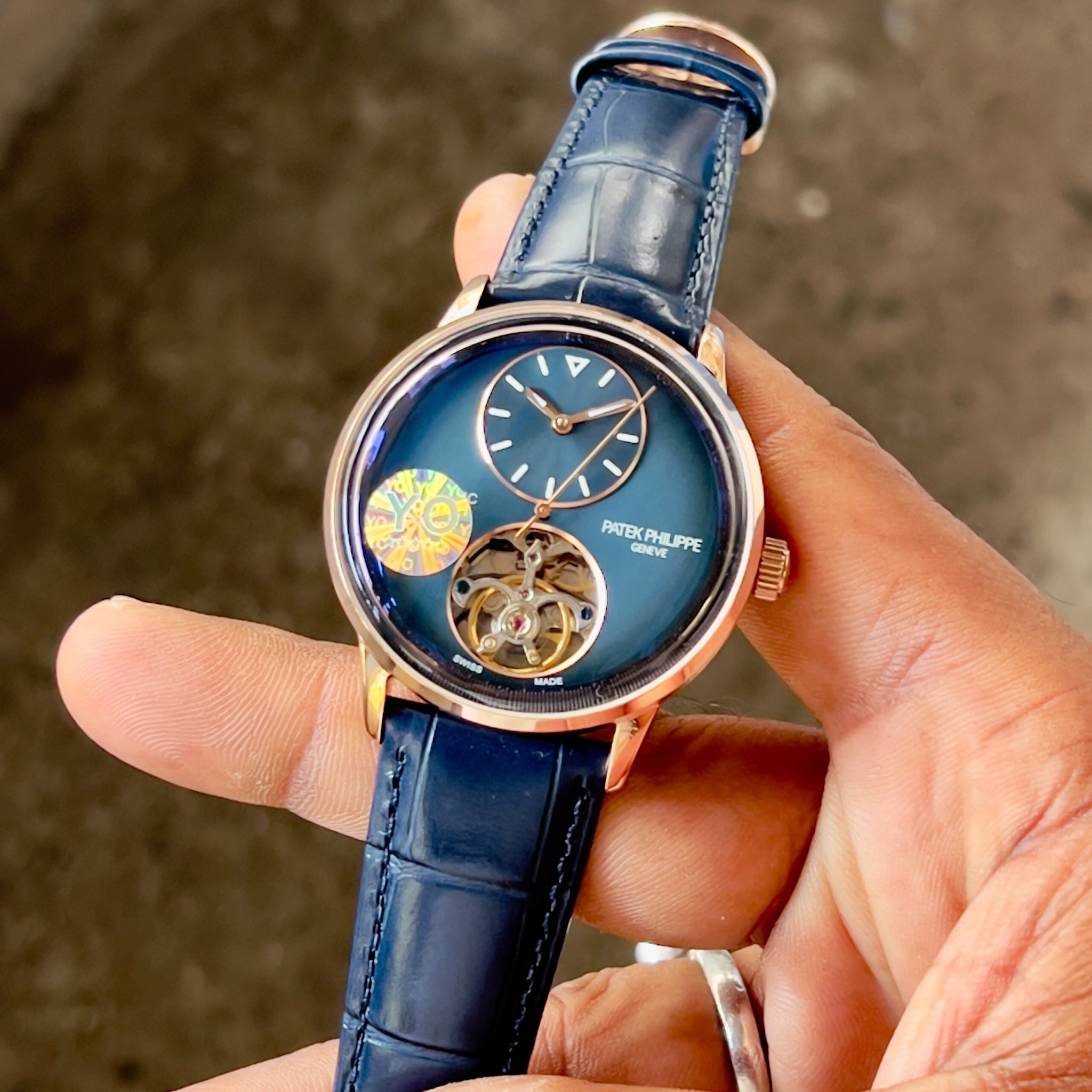 Patek Philippe Blue Dial Open Heart