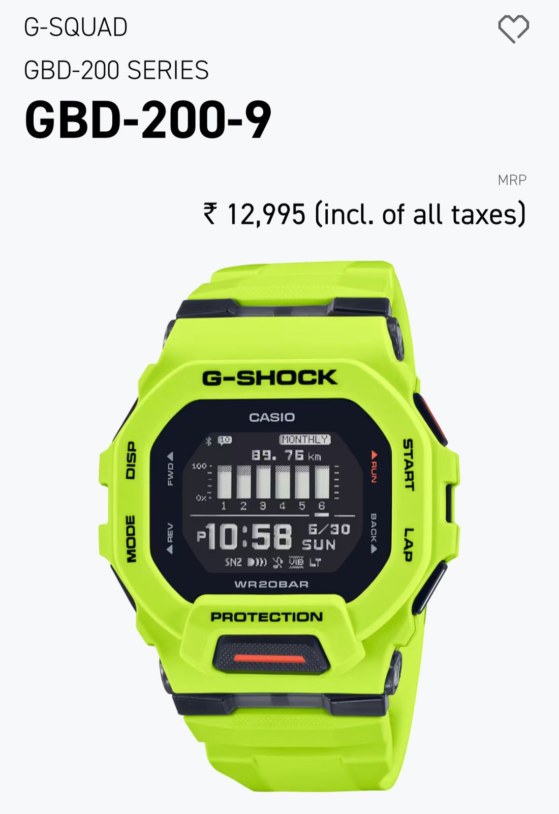 G Shock Casio GBD-200