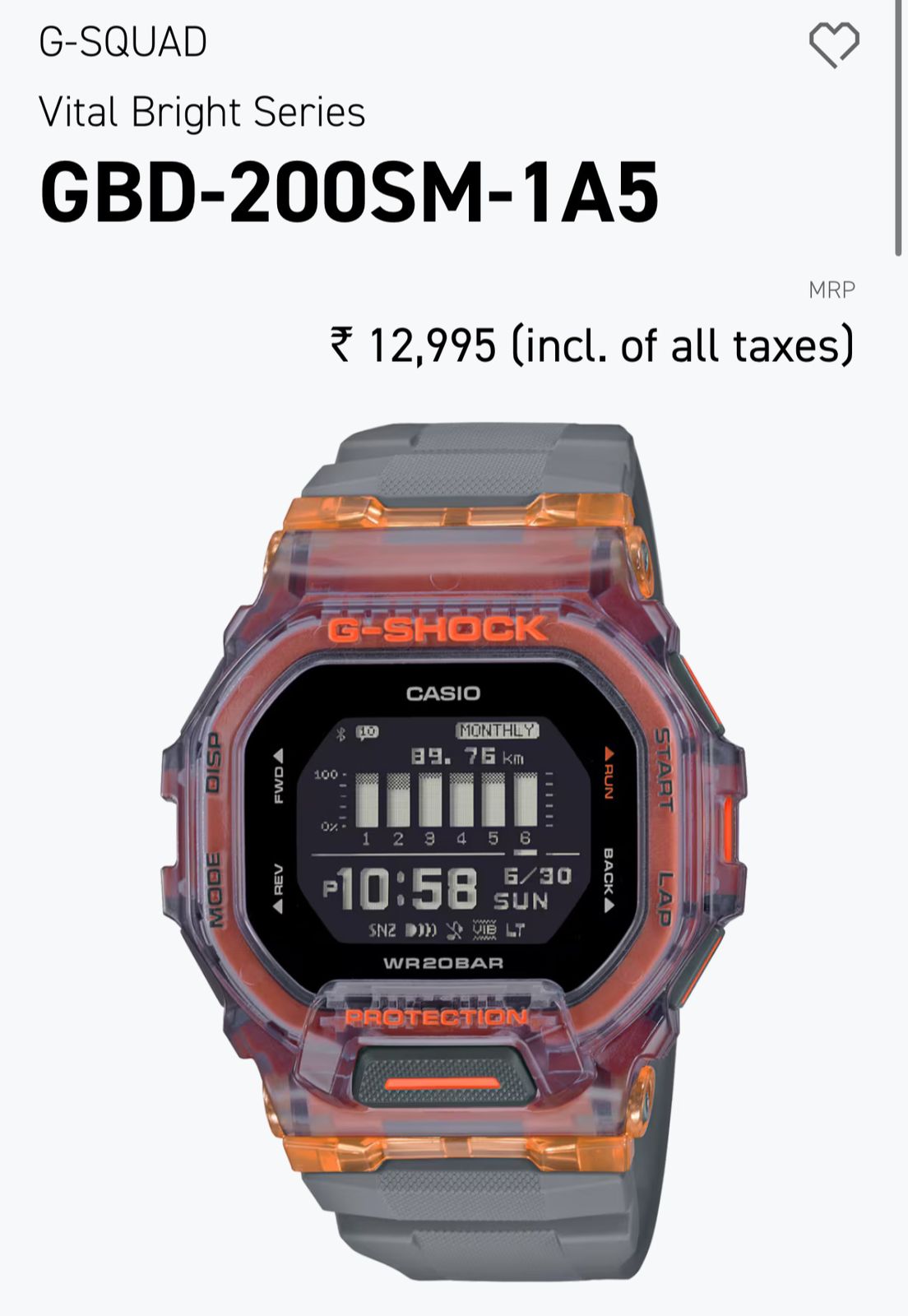 G Shock Grey Digital Edition