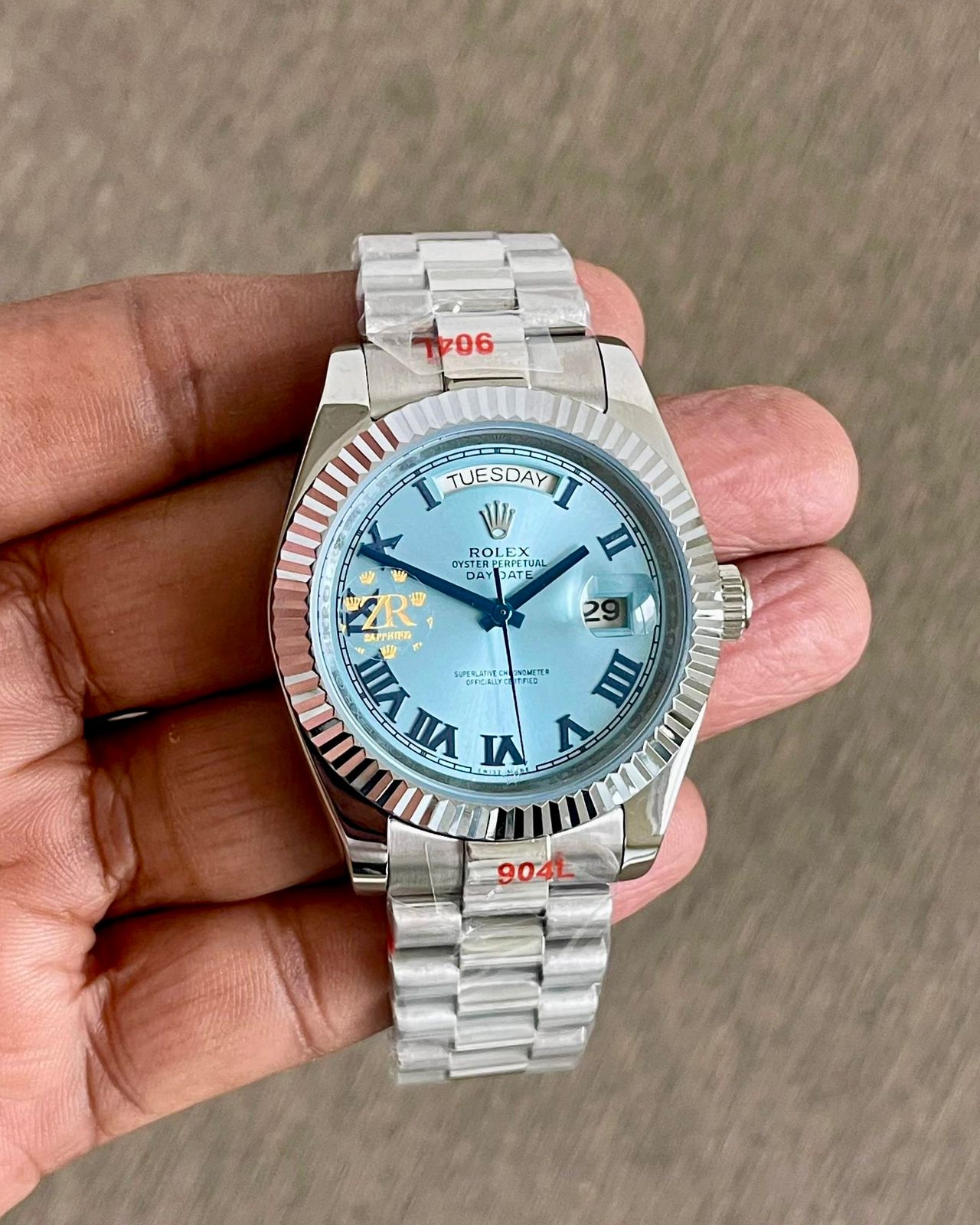 Rolex Day-Date Blue Roman Dial