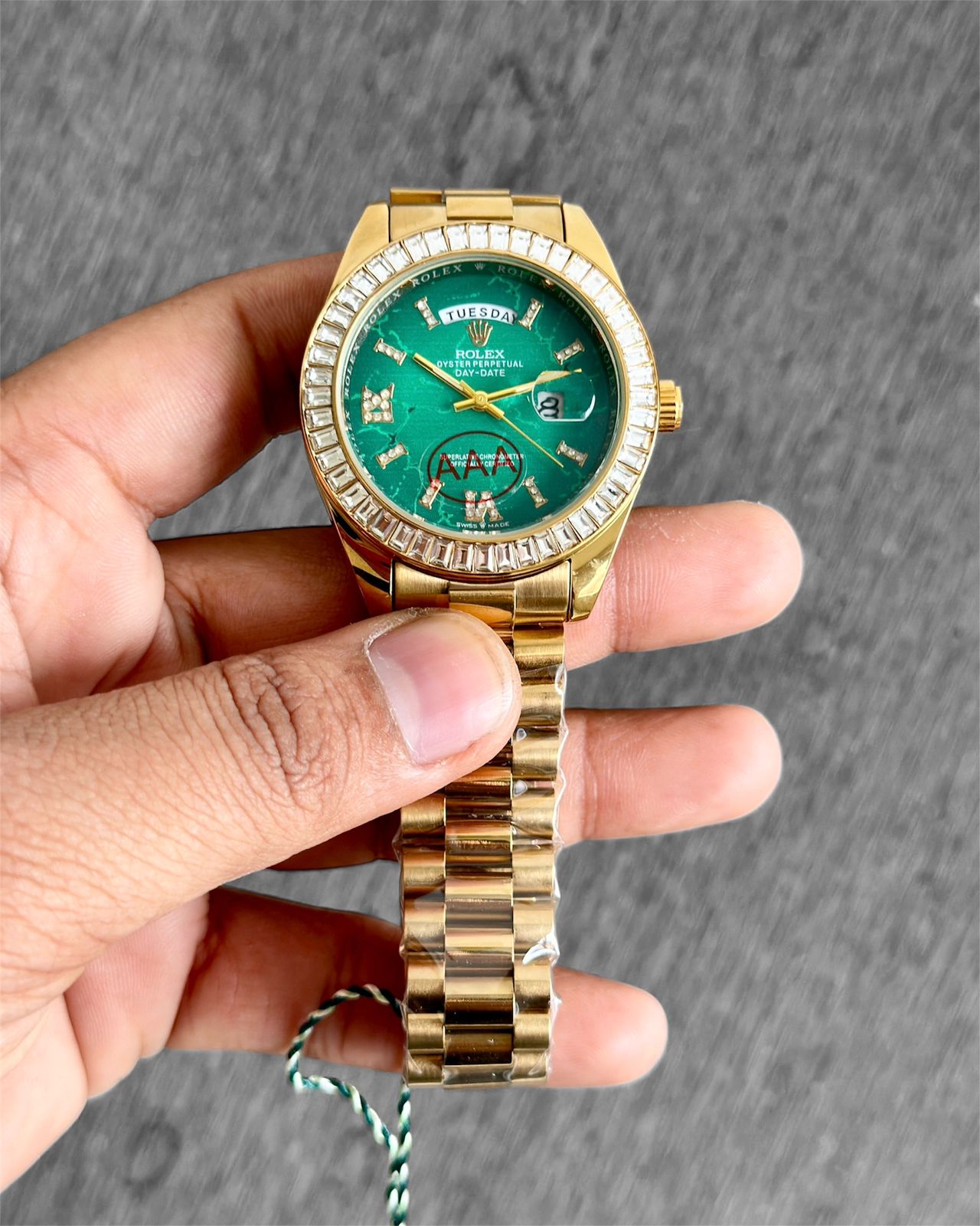 Rolex Day-Date Eisenkiesel Green Dial