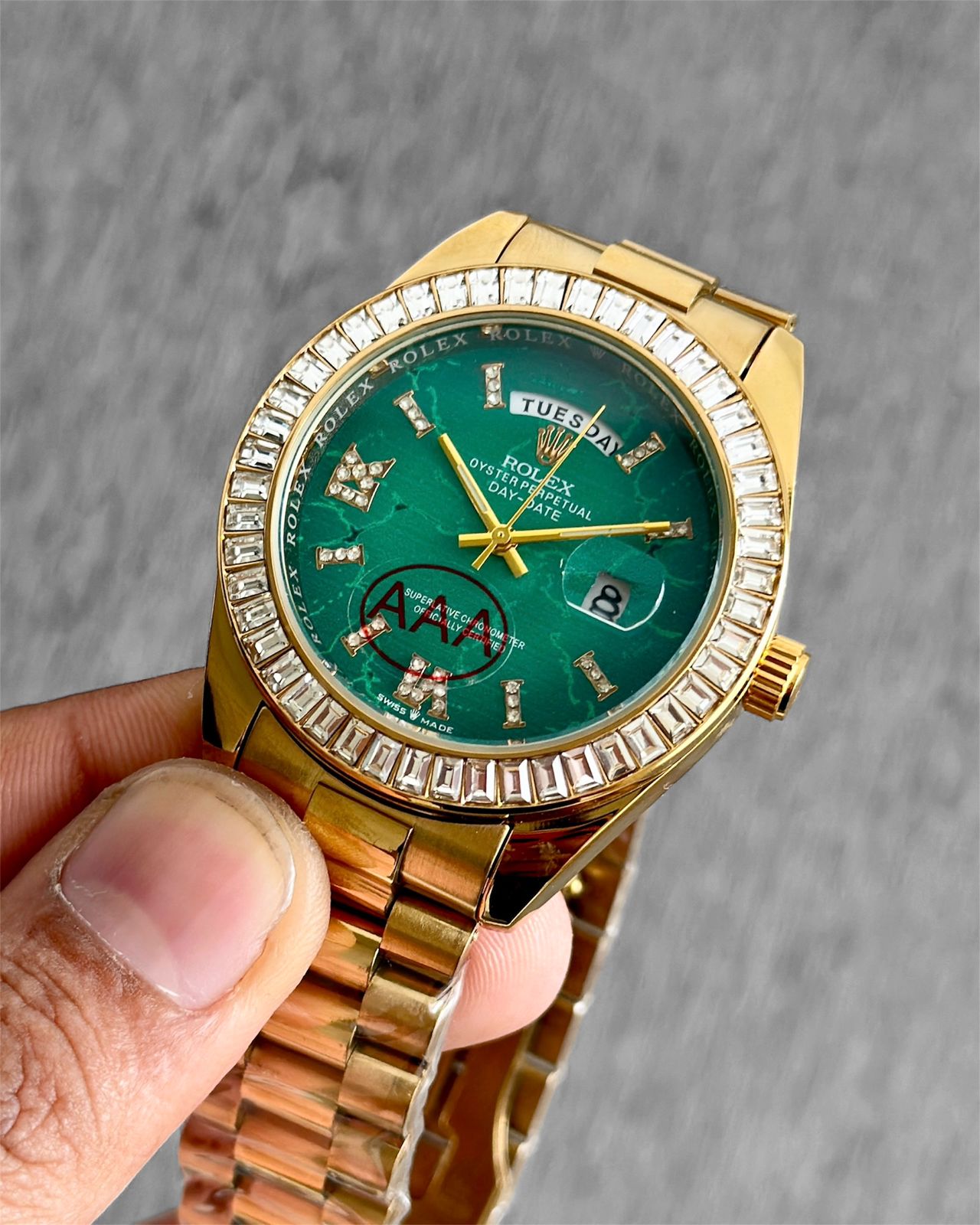 Rolex Day-Date Eisenkiesel Green Dial