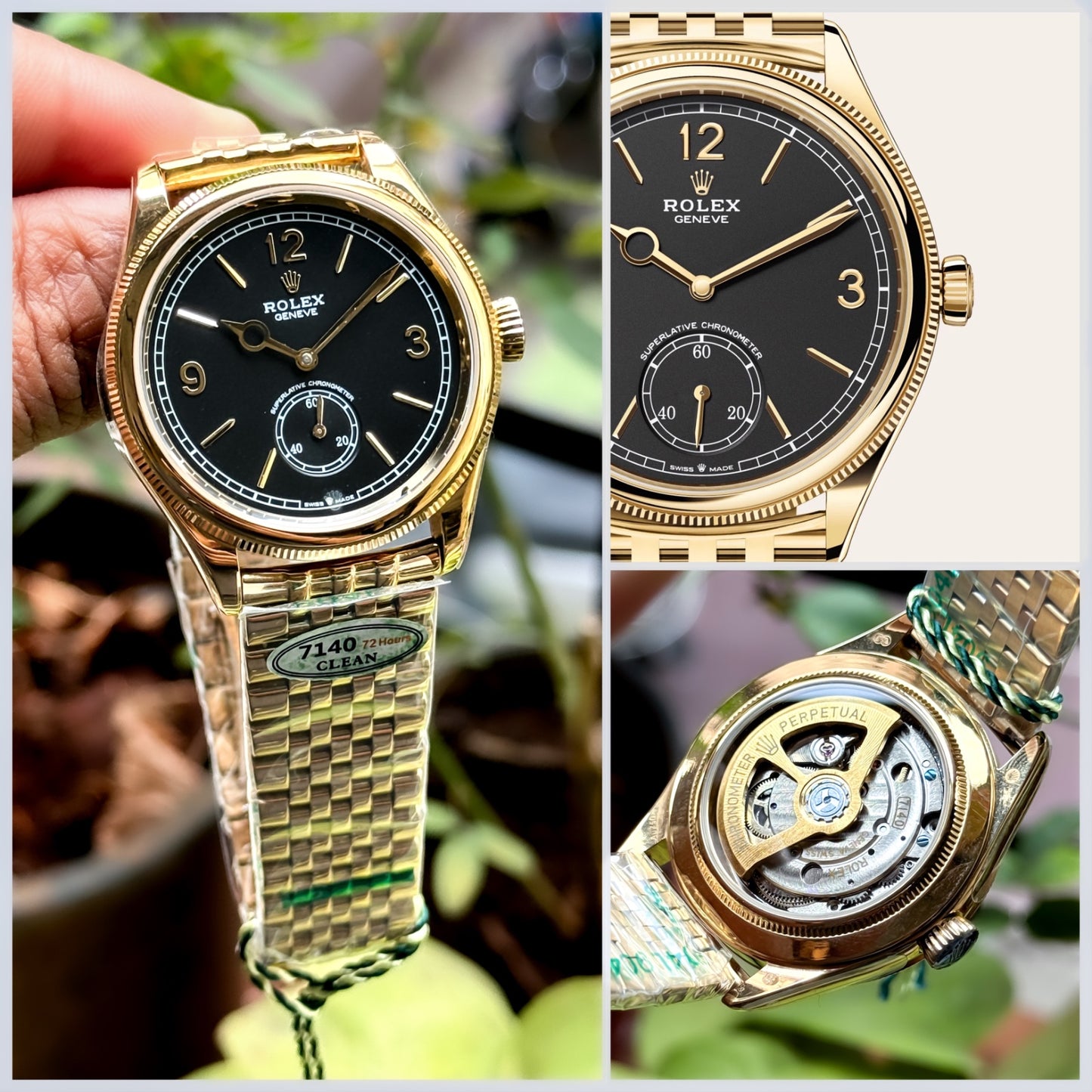 Rolex Perpetual 1908 Black Dial Gold Edition