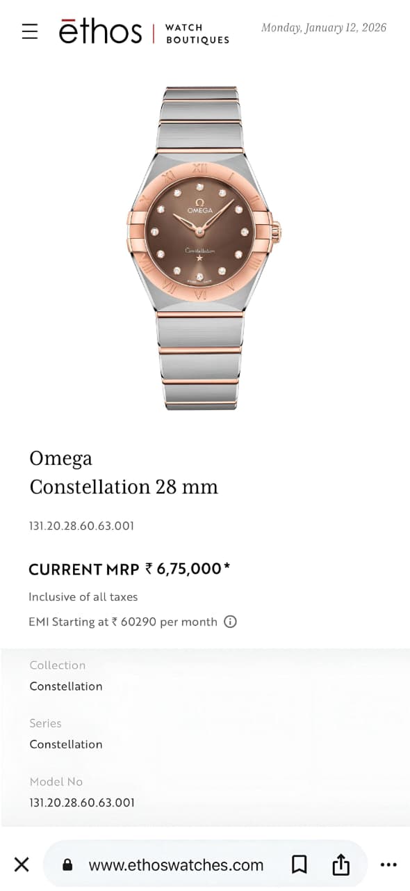 Omega Constellation Diamond Dial