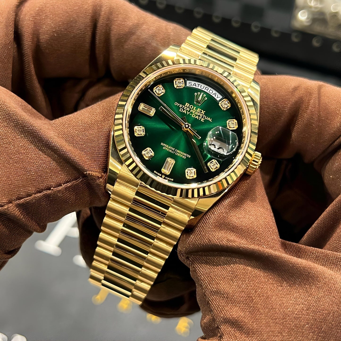 Rolex Day-Date Gold Green Dial