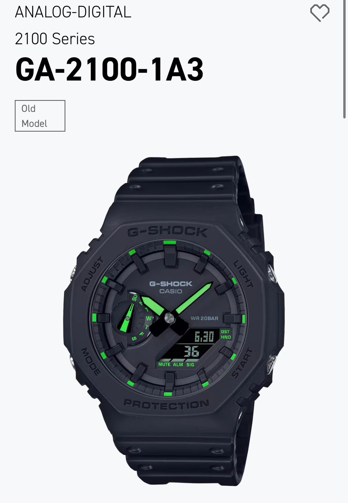 G Shock Casio GA-2100 Black