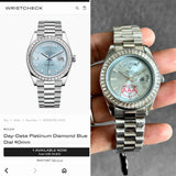 Rolex Day-Date Platinum Diamond Ice Blue Dial