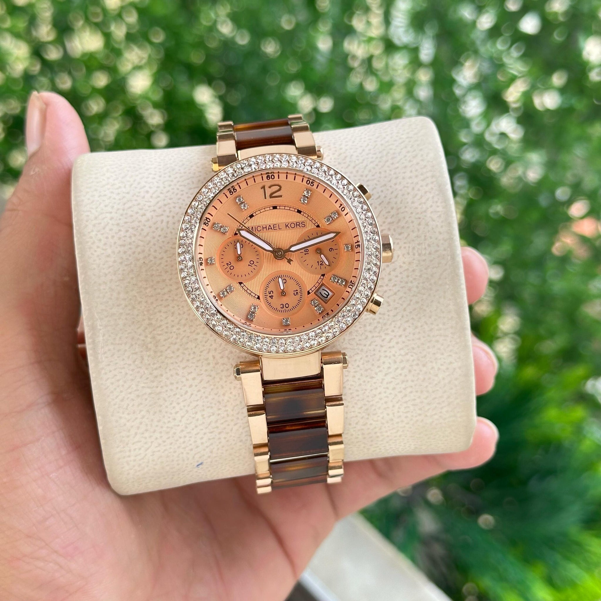 Michael Kors Parker Tortoise Rose Gold