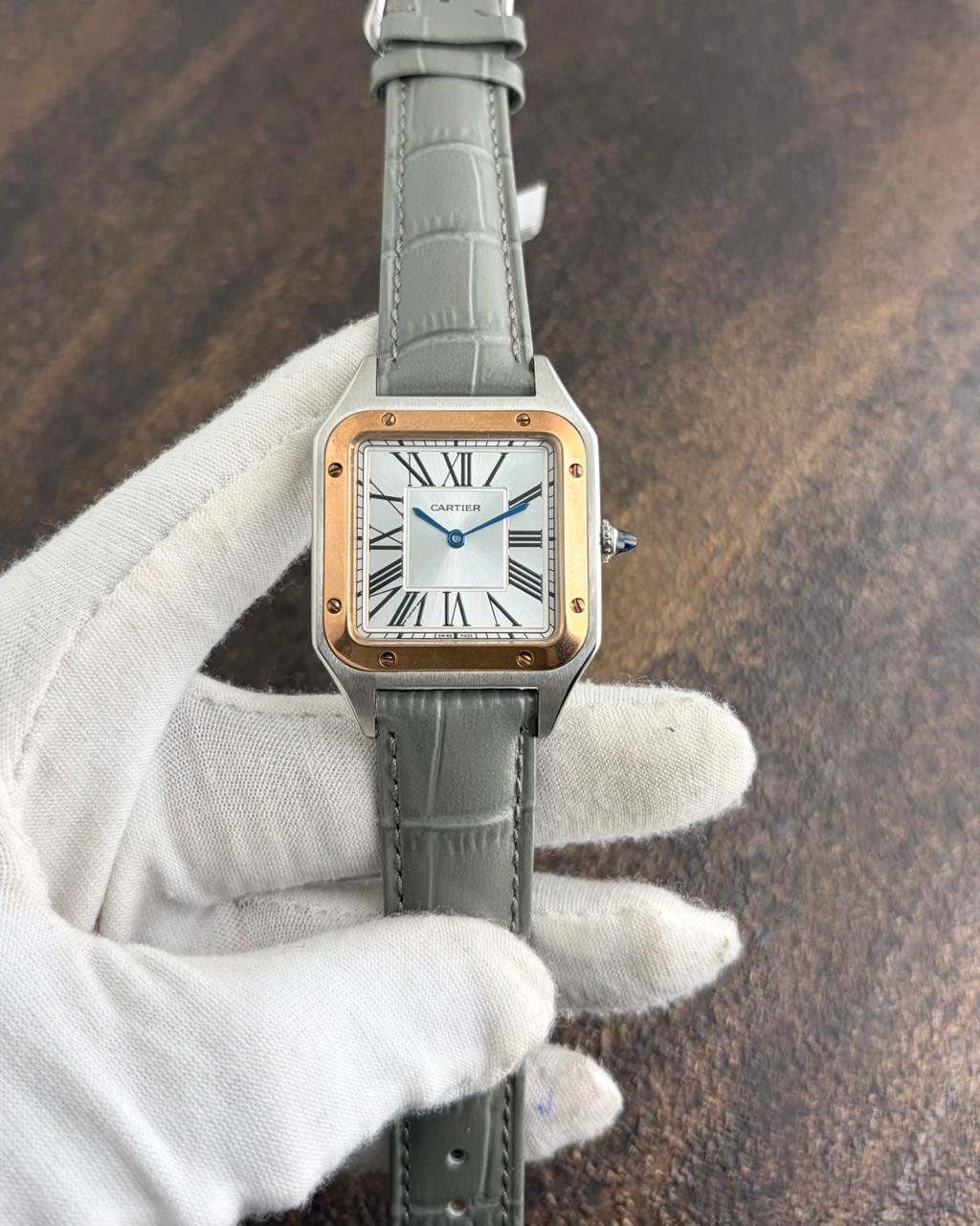 Cartier Santos Dumont Laquer White Dial