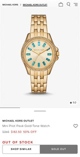 Michael Kors Pilot Pave Gold Edition
