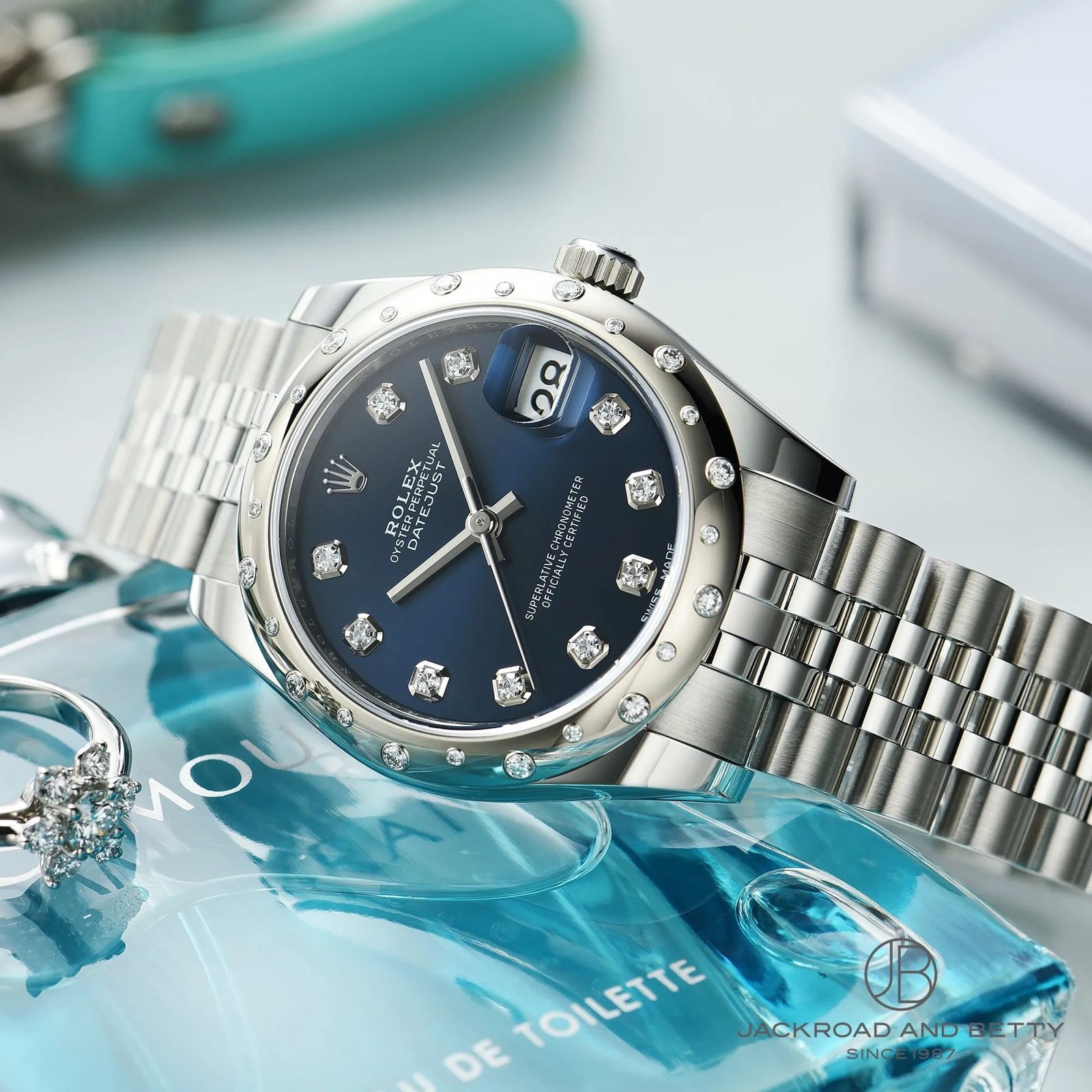Rolex Oyster Perpetual Silver Diamond DateJust