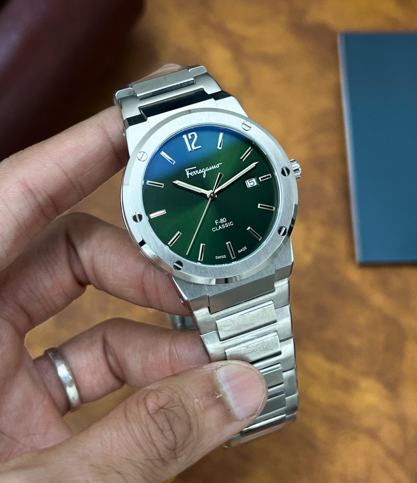 Salvatore Ferragamo F-80 Green Dial