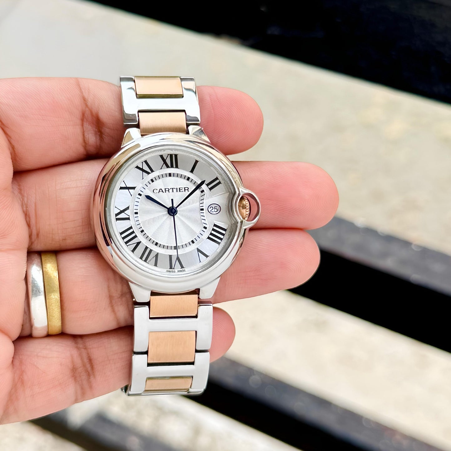 Cartier Ballon Bleu Dual Tone Silver Edition
