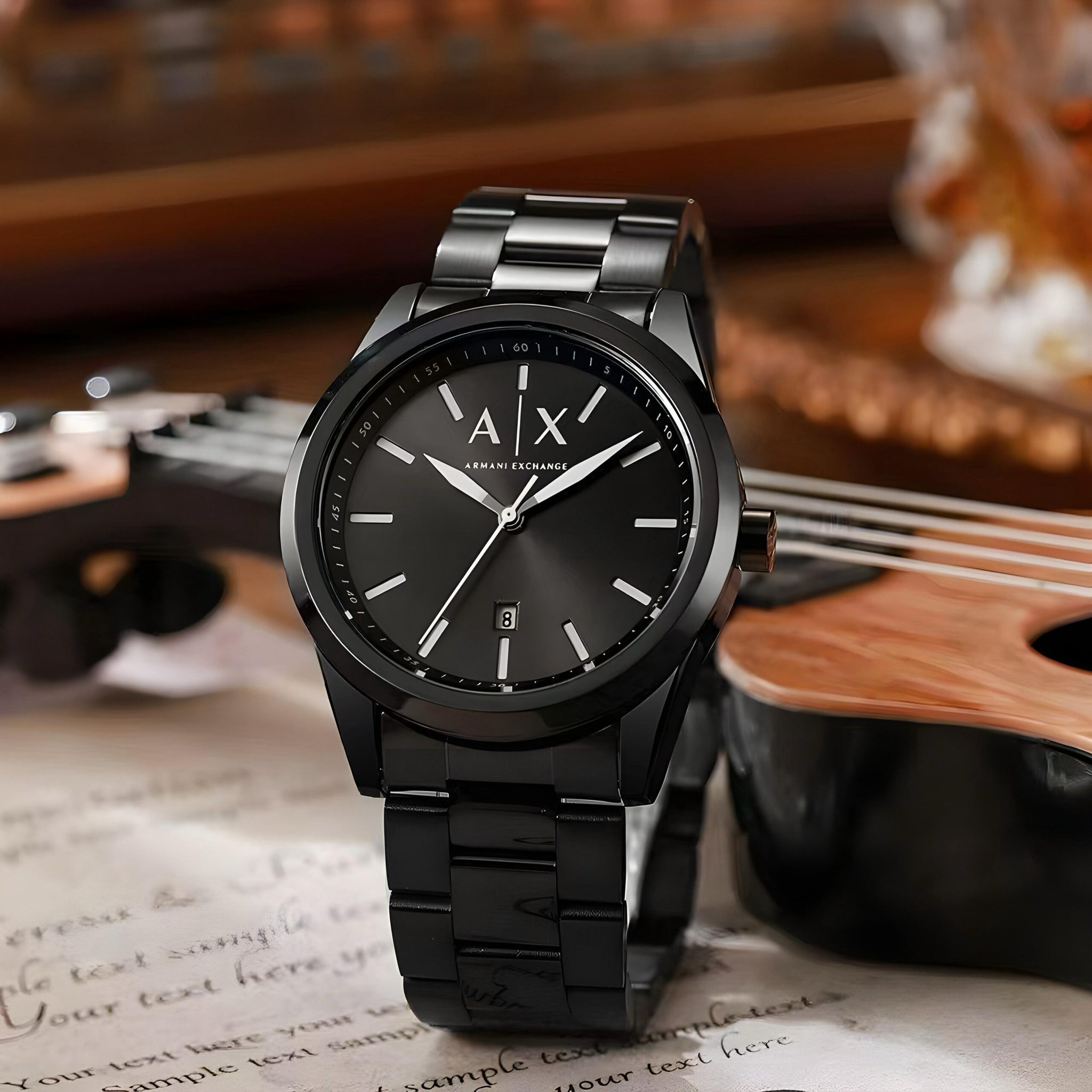 Armani Exchange Black Quartz