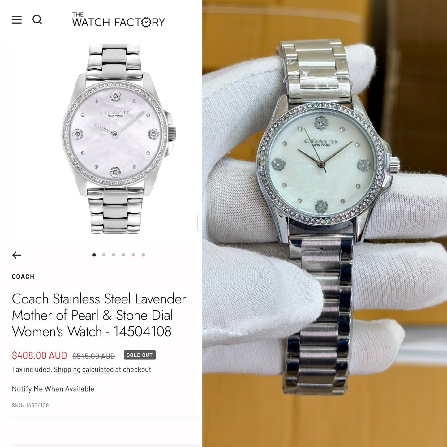 Coach Greyson Silver Mother of Pearl Edition
