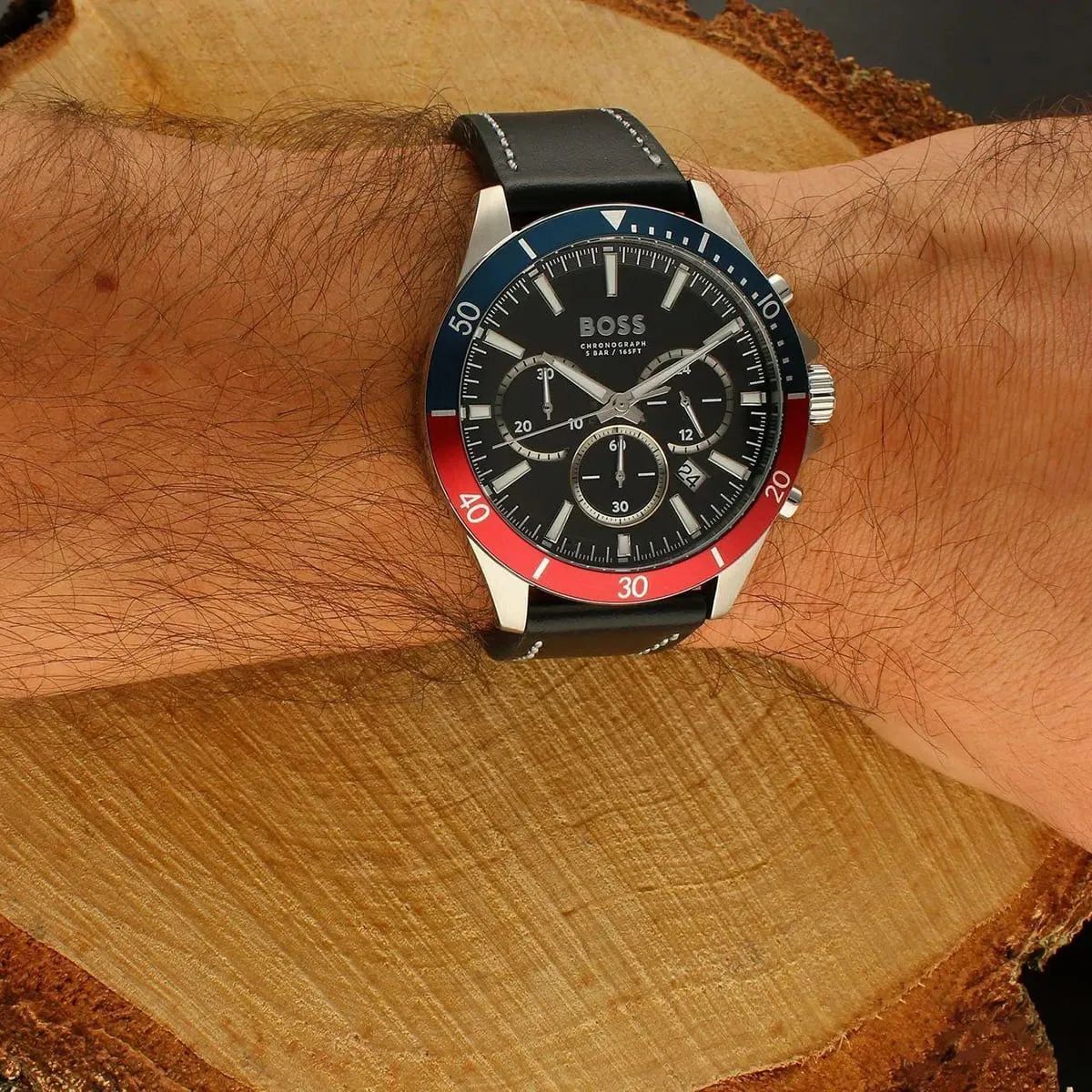 Boss Black Dial Chronograph