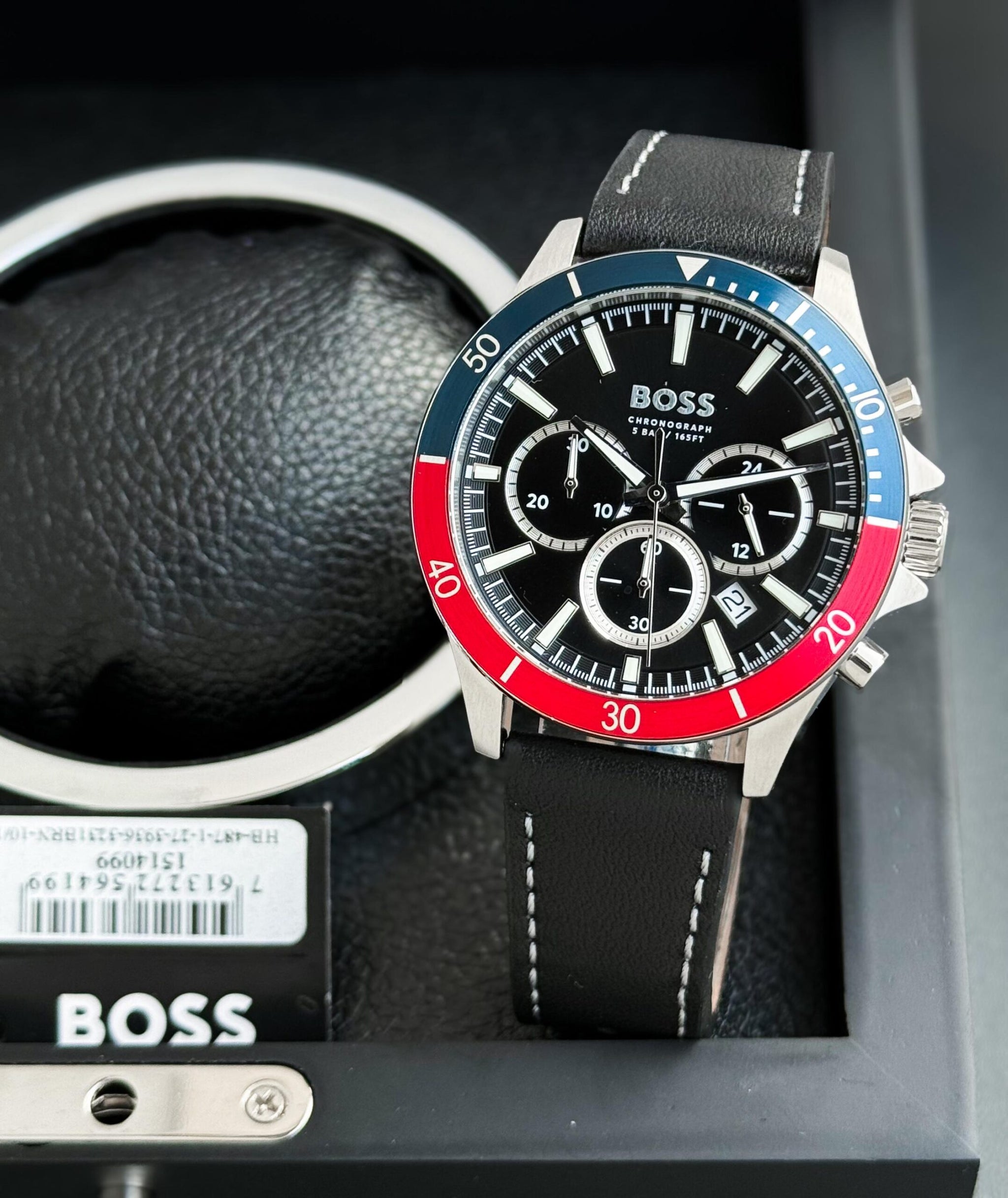 Boss Black Dial Chronograph