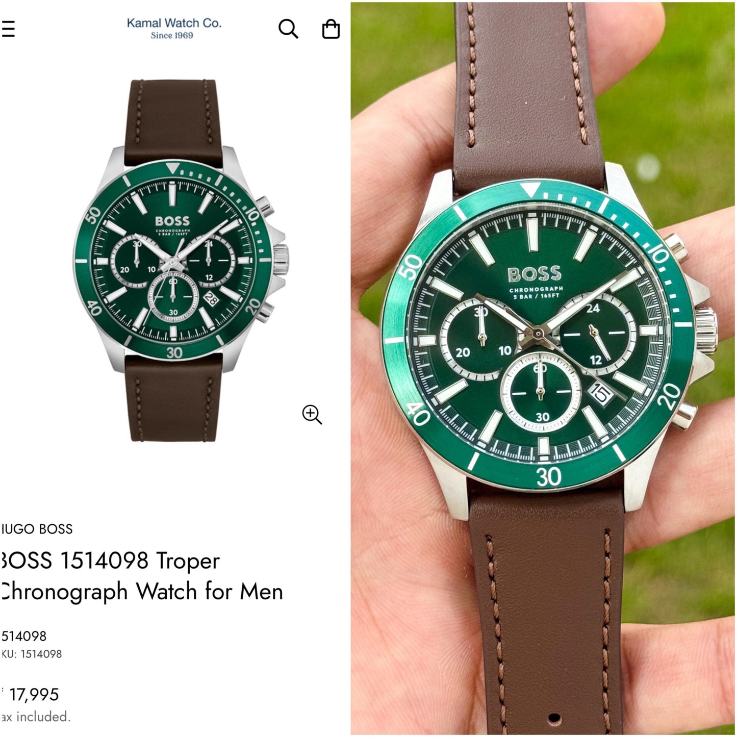 Hugo Boss Green Dial Chronograph