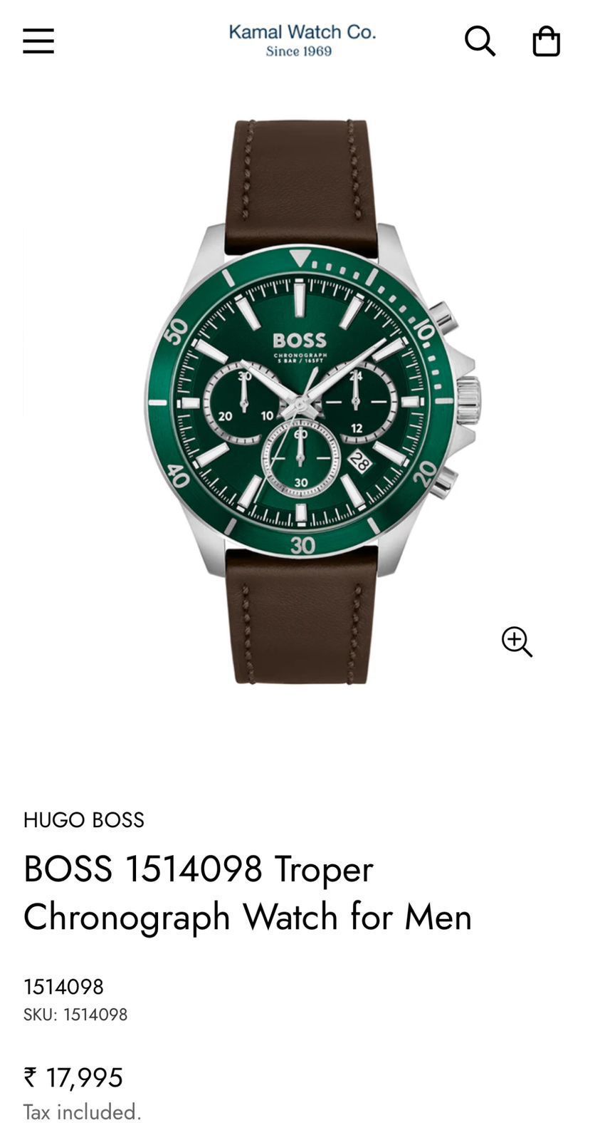 Hugo Boss Green Dial Chronograph