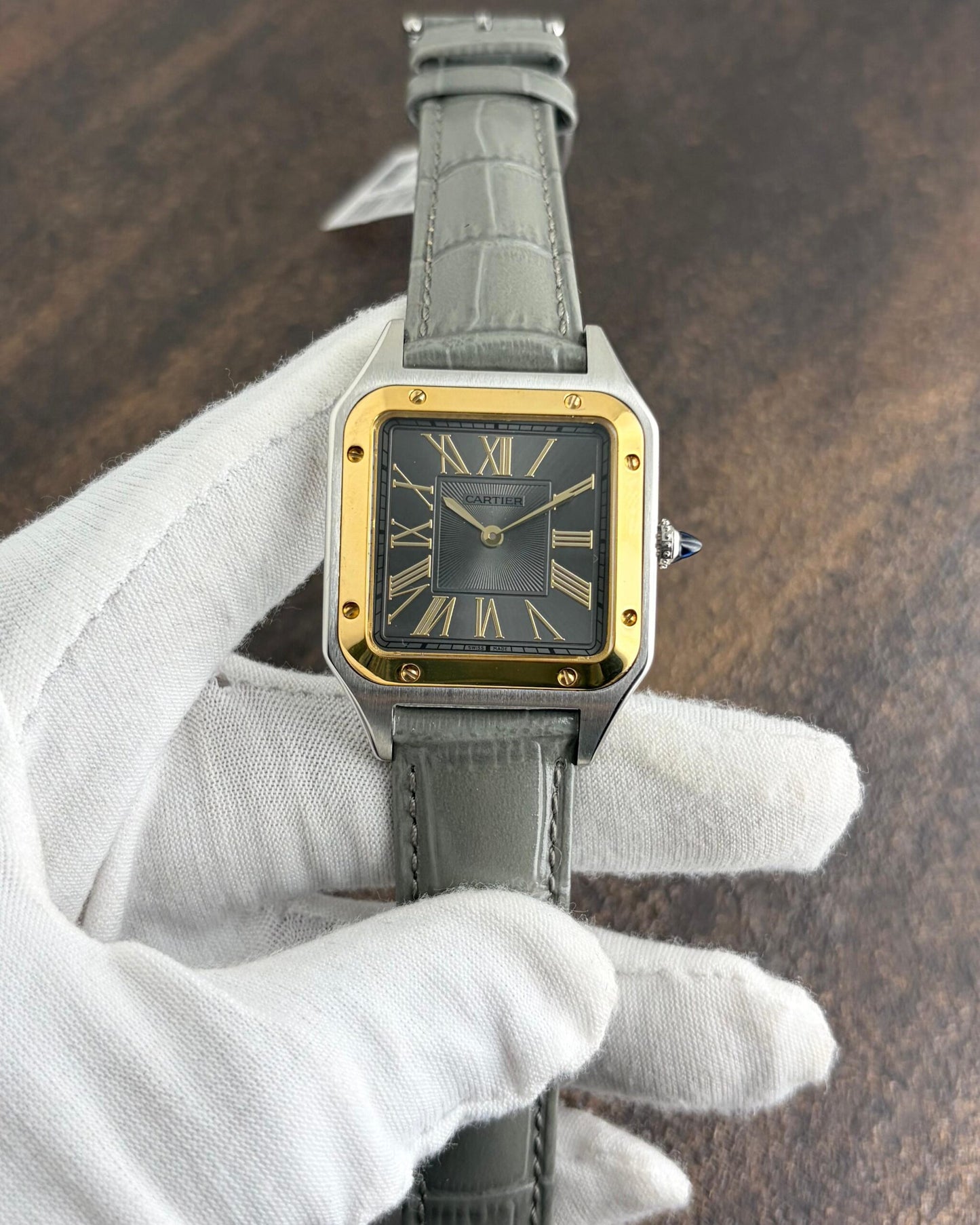 Cartier Santos Dumont Laquer Grey Dial
