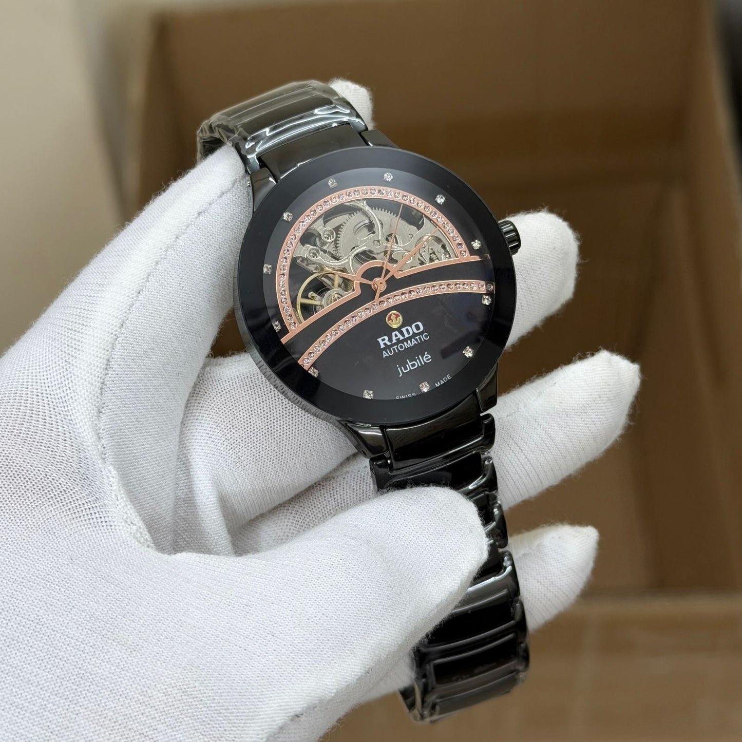 Rado Jubilee Black Automatic Open Heart