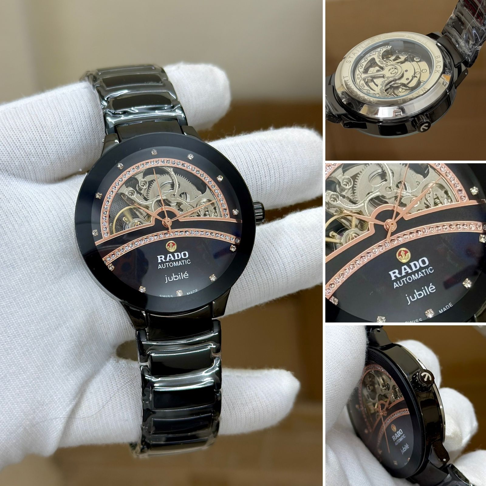 Rado Jubilee Black Automatic Open Heart