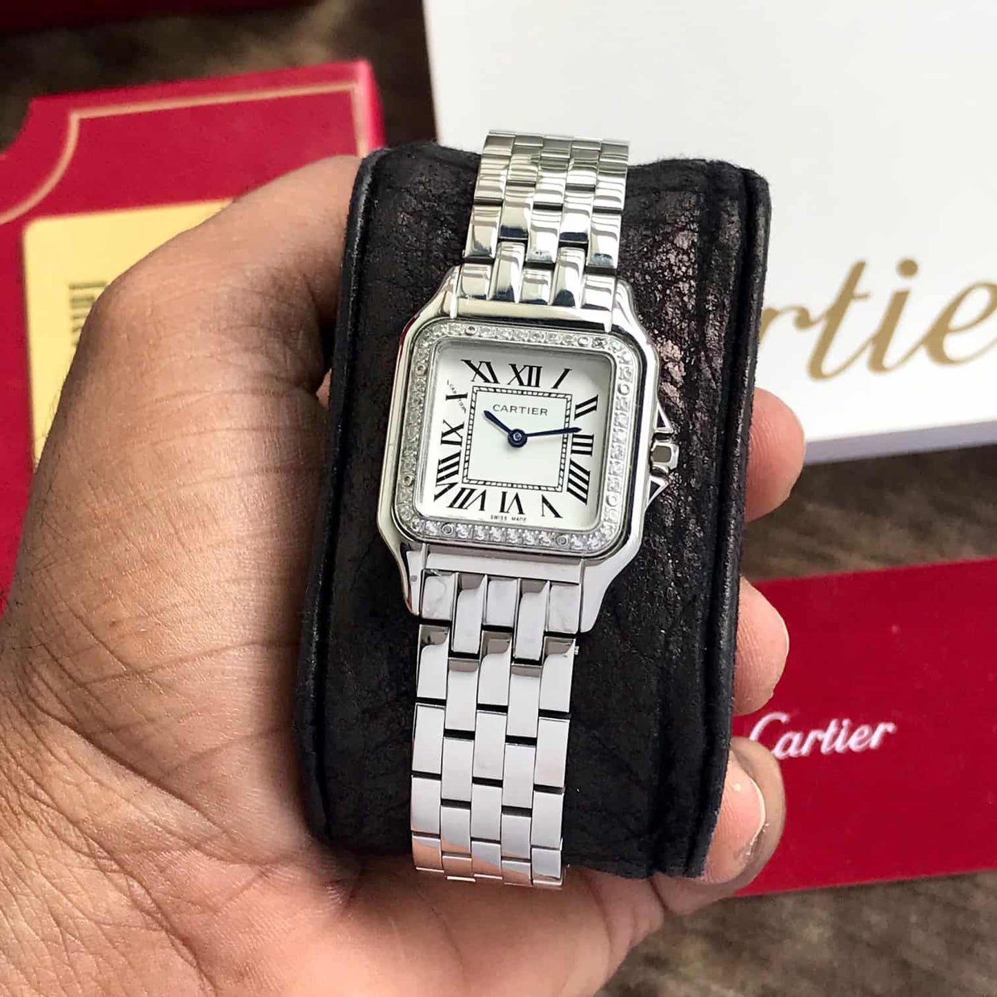 Cartier Panthère De Silver White Dial