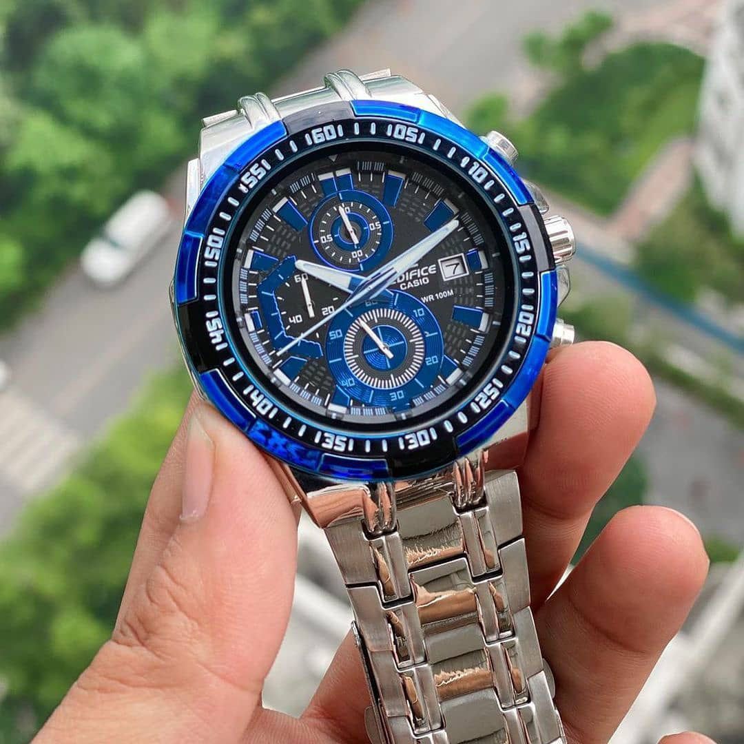 Edifice EFR-539 Black Blue Chronograph