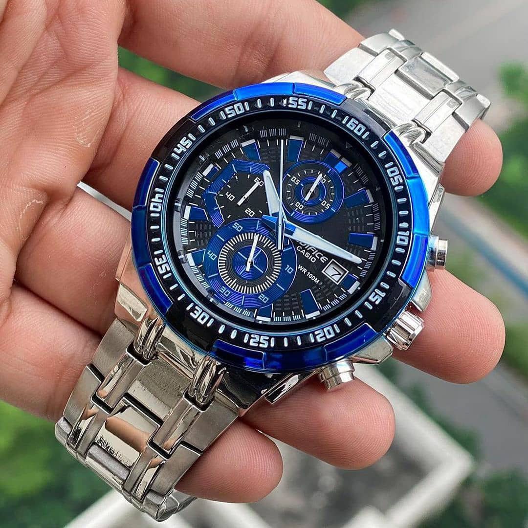 Edifice EFR-539 Black Blue Chronograph