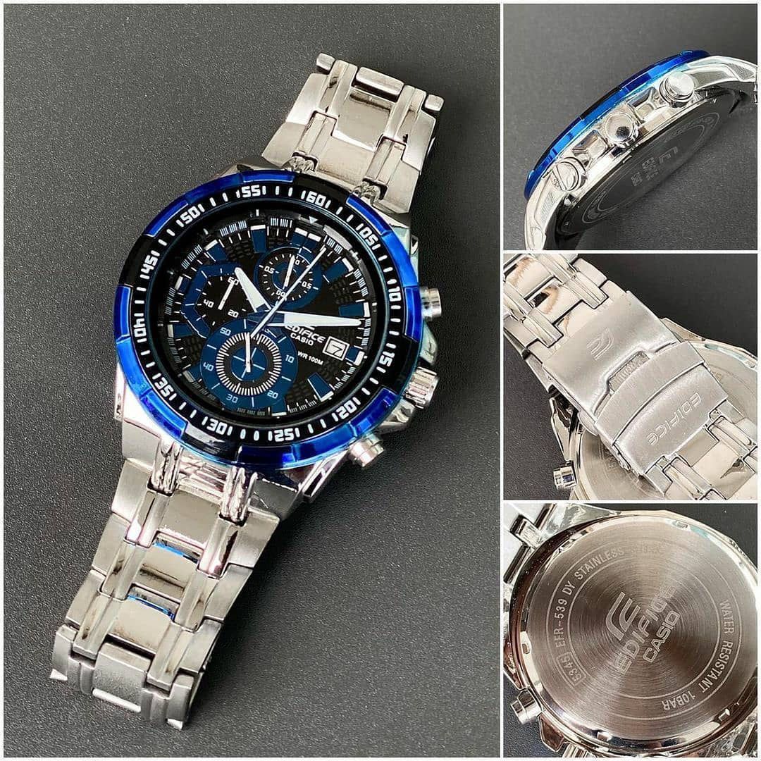 Edifice EFR-539 Black Blue Chronograph