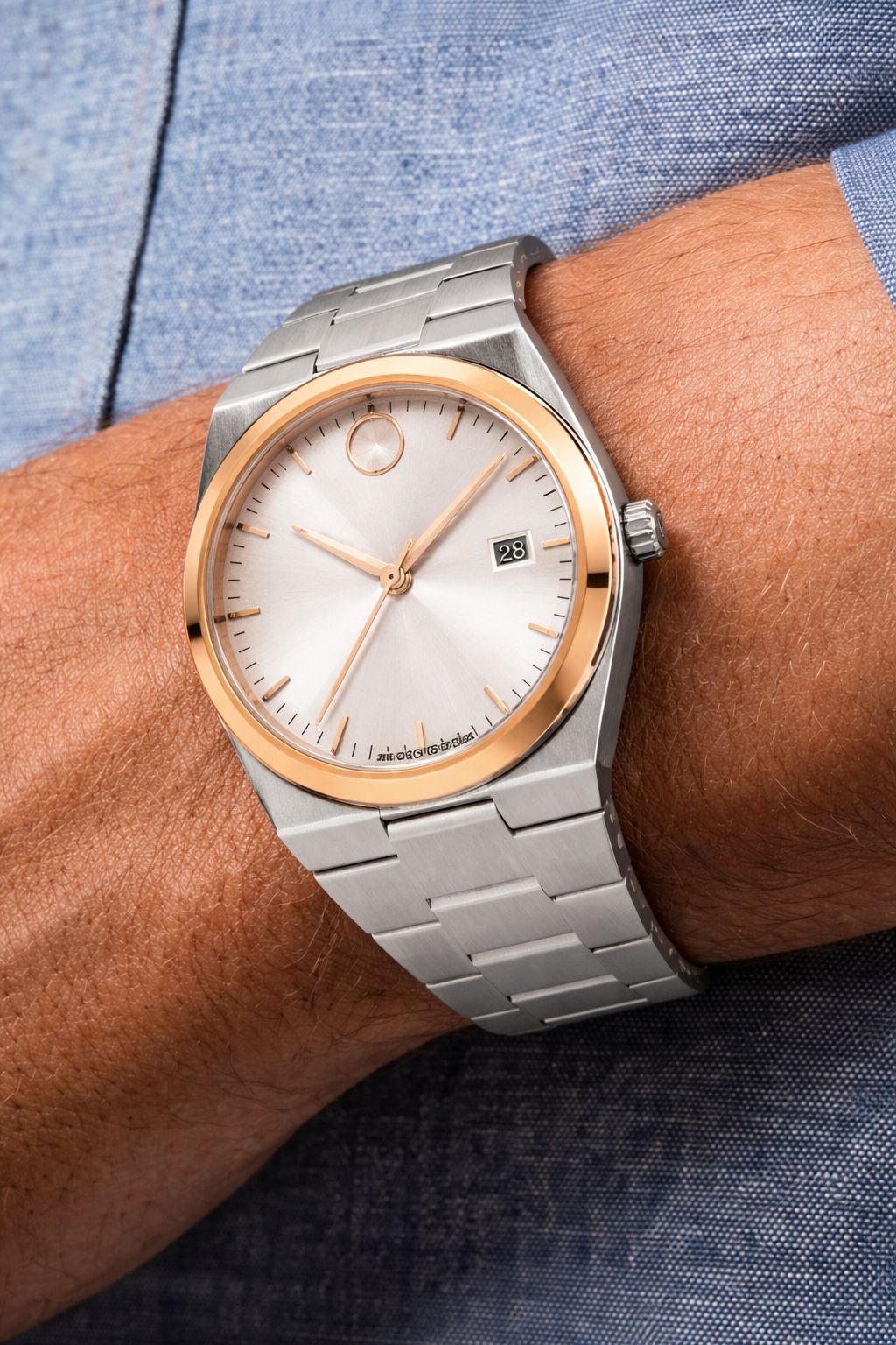 Movado Slim Edge Silver Edition