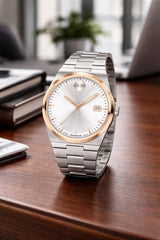 Movado Slim Edge Silver Edition