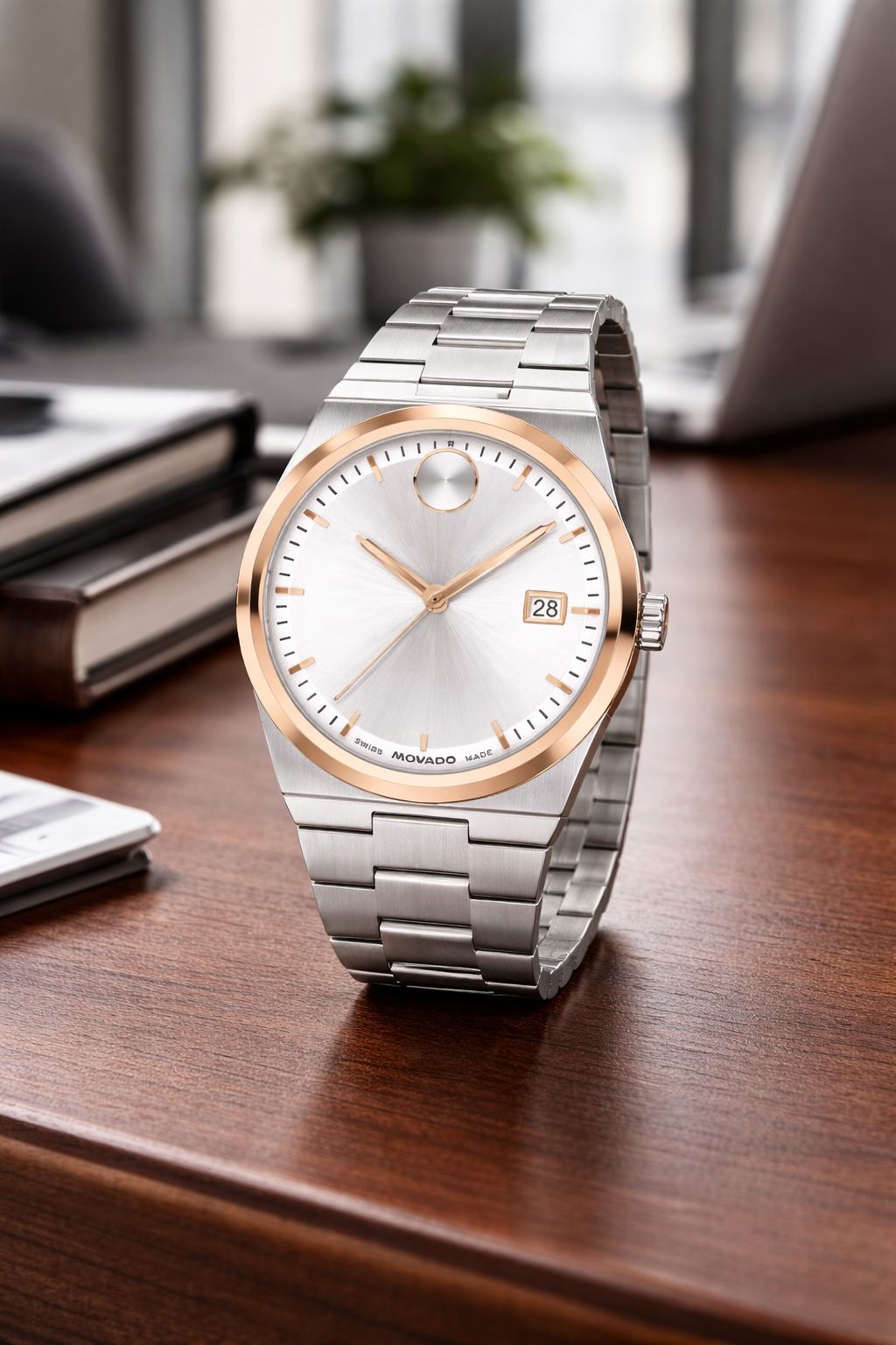 Movado Slim Edge Silver Edition