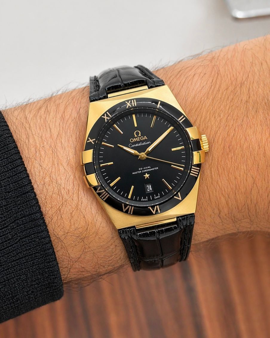 Omega Constellation Black Gold Tone Automatic