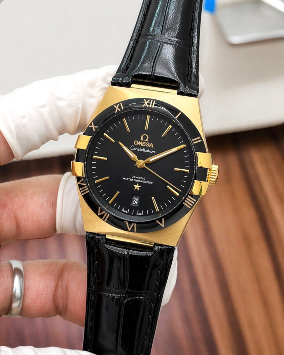Omega Constellation Black Gold Tone Automatic
