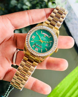 Rolex Day-Date Eisenkiesel Green Diamond Dial