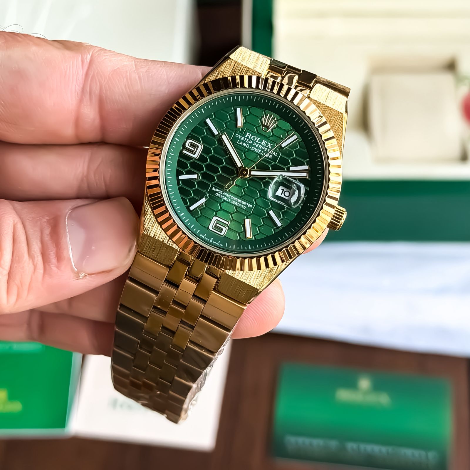 Rolex Land Dweller Green Gold Edition