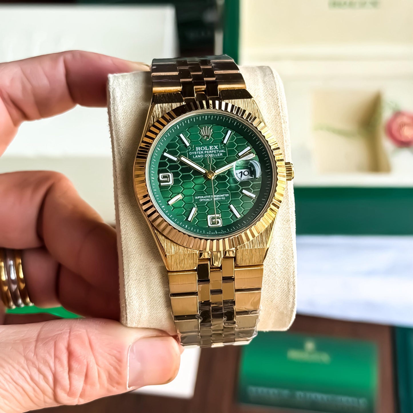 Rolex Land Dweller Green Gold Edition