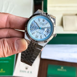 Rolex Land Dweller Sky Blue Silver Edition