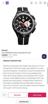 Scuderia Ferrari Race Black Grey Chronograph