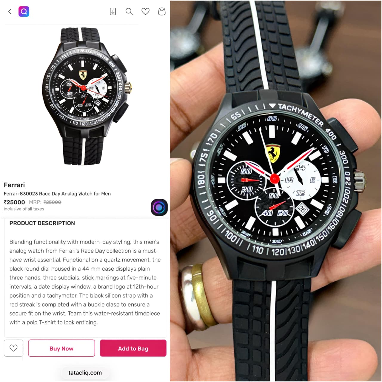 Scuderia Ferrari Race Black Grey Chronograph