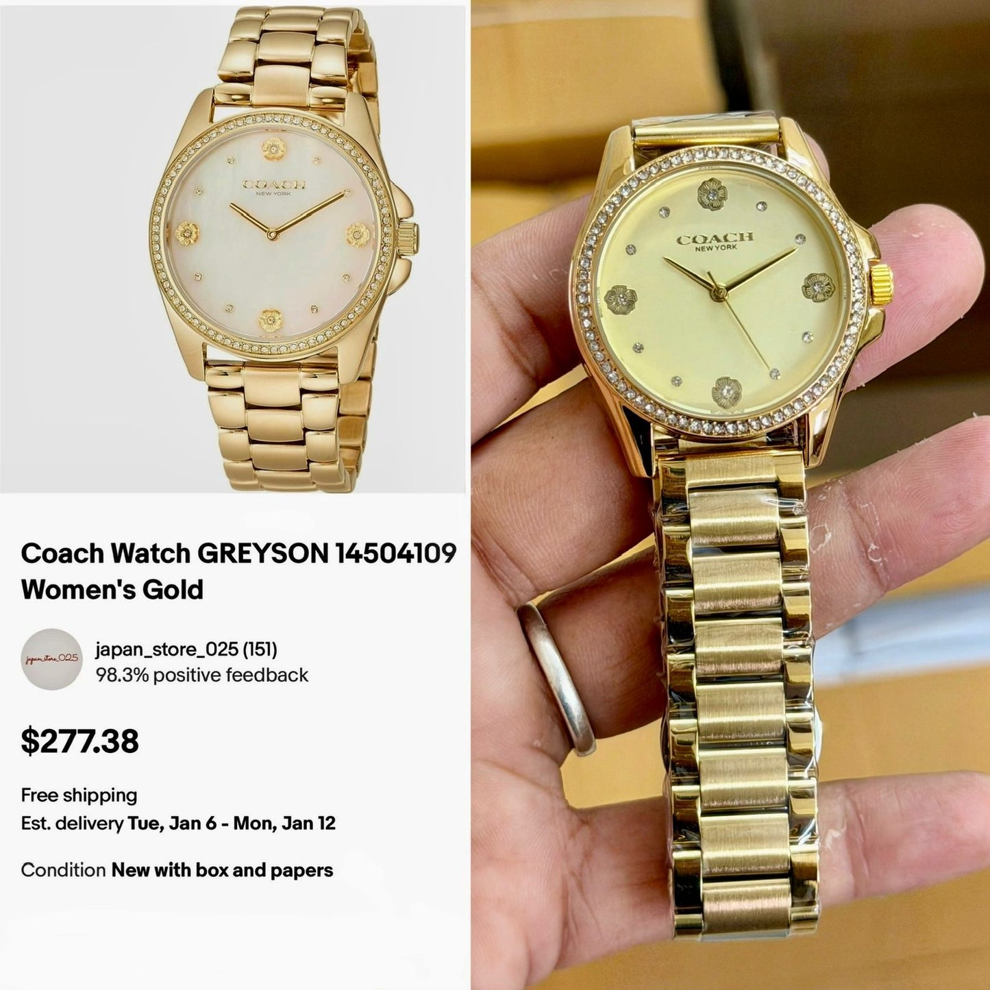 Coach Greyson 14504109 Gold Edition